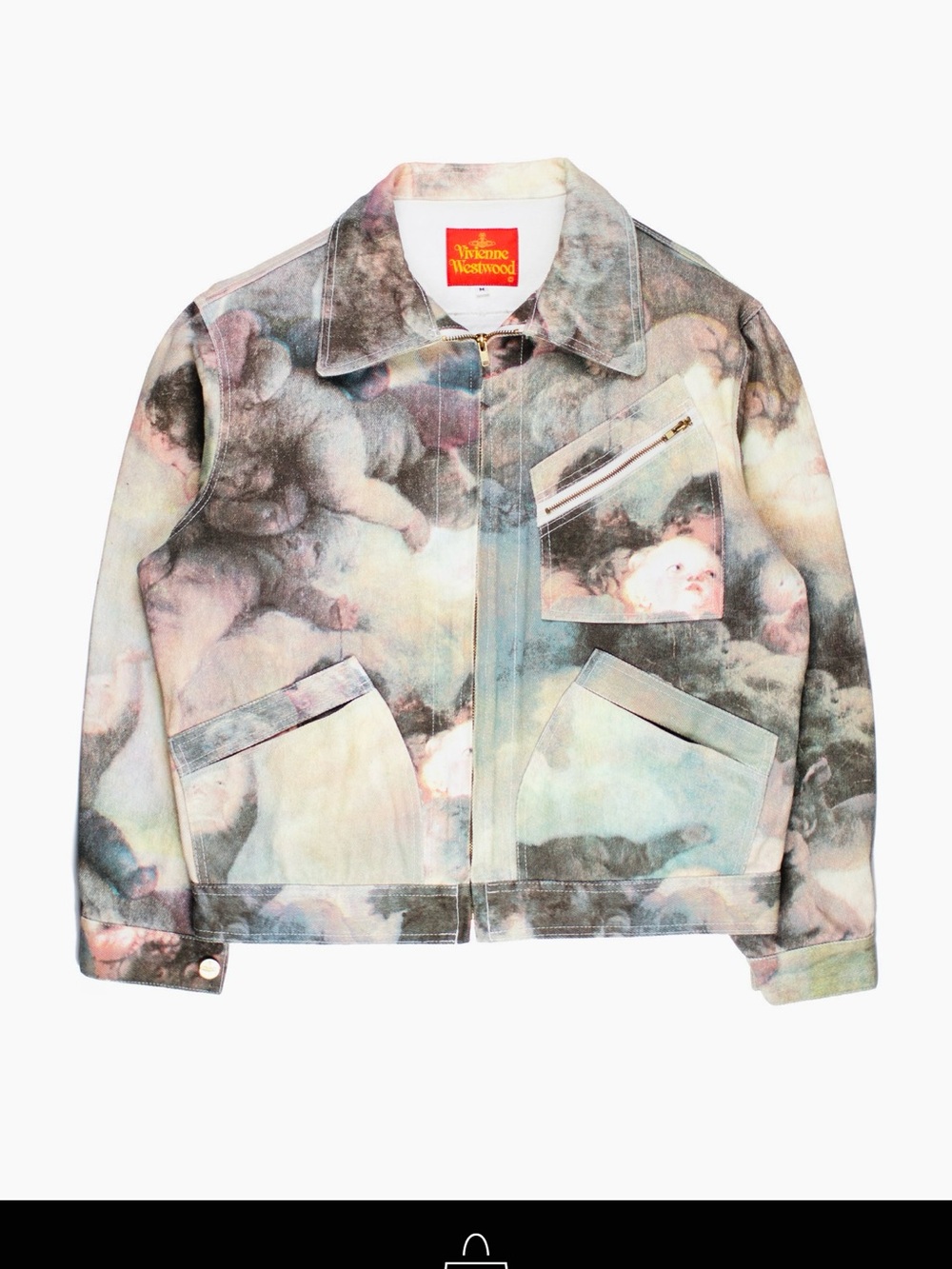 Vintage AW91 Vivienne Westwood ‘Swarm of the Cupid’s’ Cherub full print Jacket.